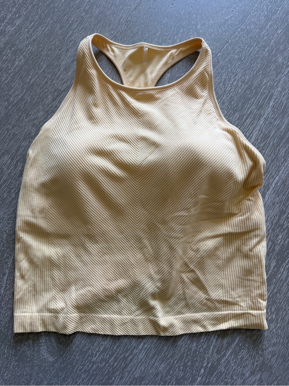 CALIA by Carrie Underwood Ribbed Racerback Tank Top - Cream